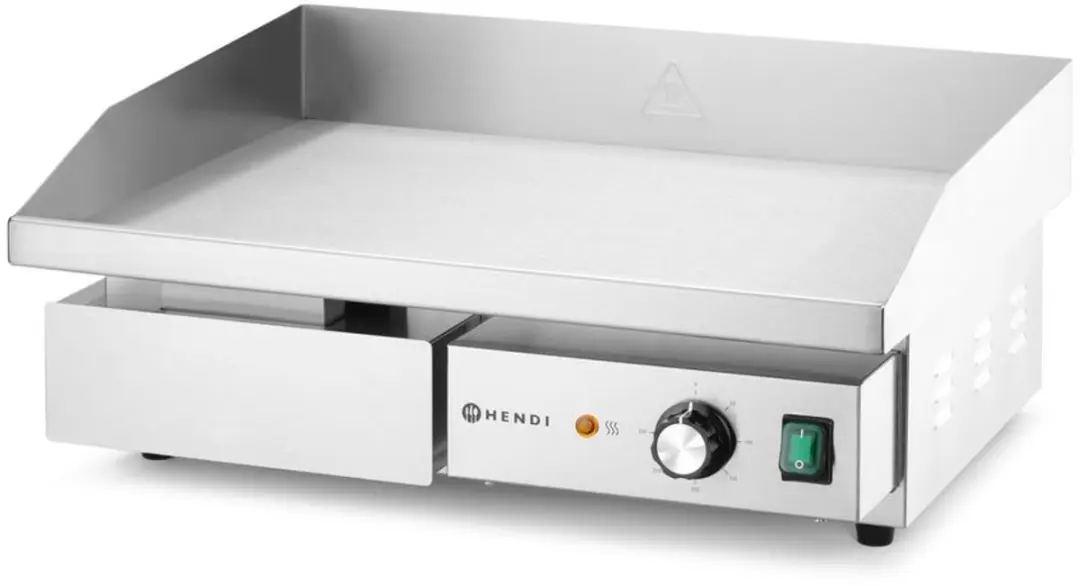 HENDI Elektrische Bakplaat Vlak 3000W - 55x43x24cm - RVS - Zilver