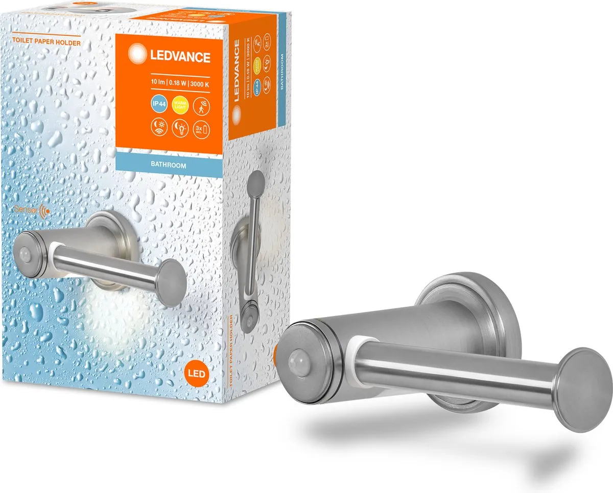 LEDVANCE Badkamer Toiletrolhouder met Licht 0.18W Warm Wit