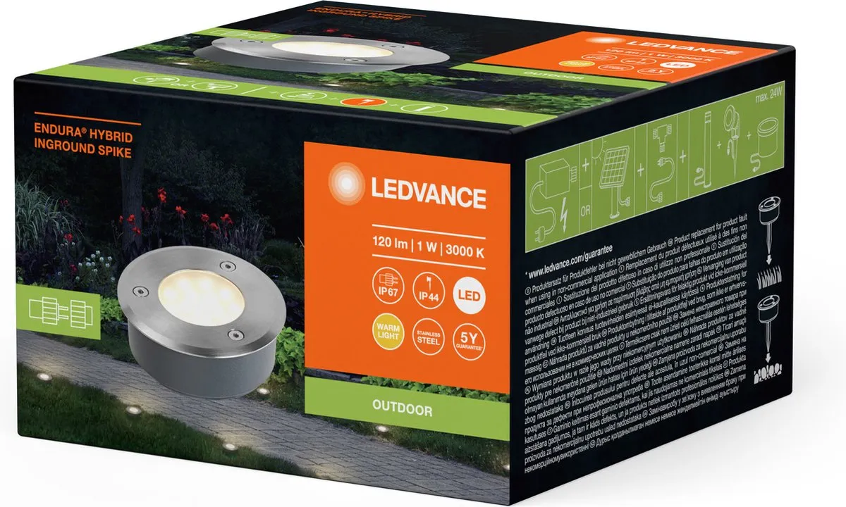 LEDVANCE Endura Hybrid Inground Buitenlantaarn 1W 70lm - Wit
