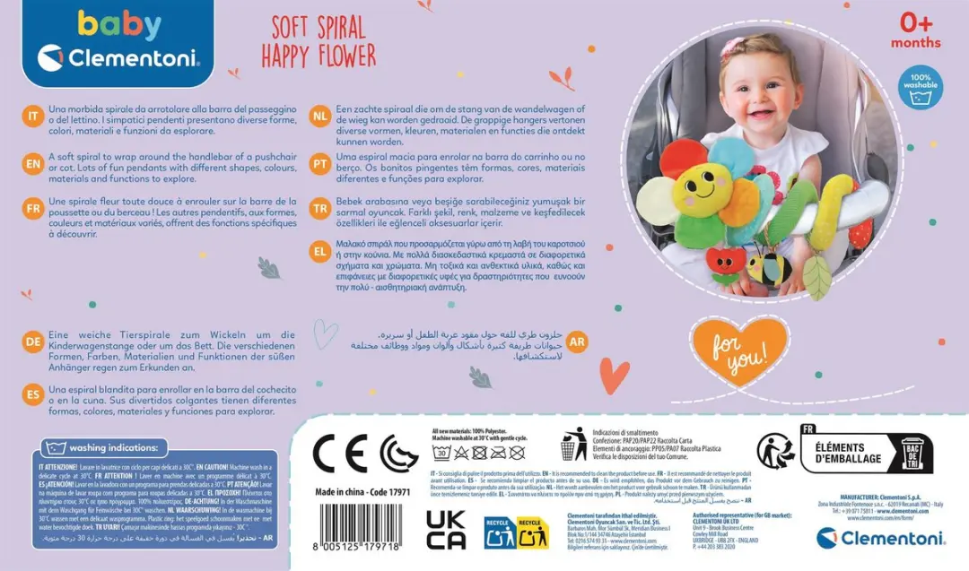 Clementoni Baby Magic Garden Stroller Spiraal Speelgoed - Multikleur