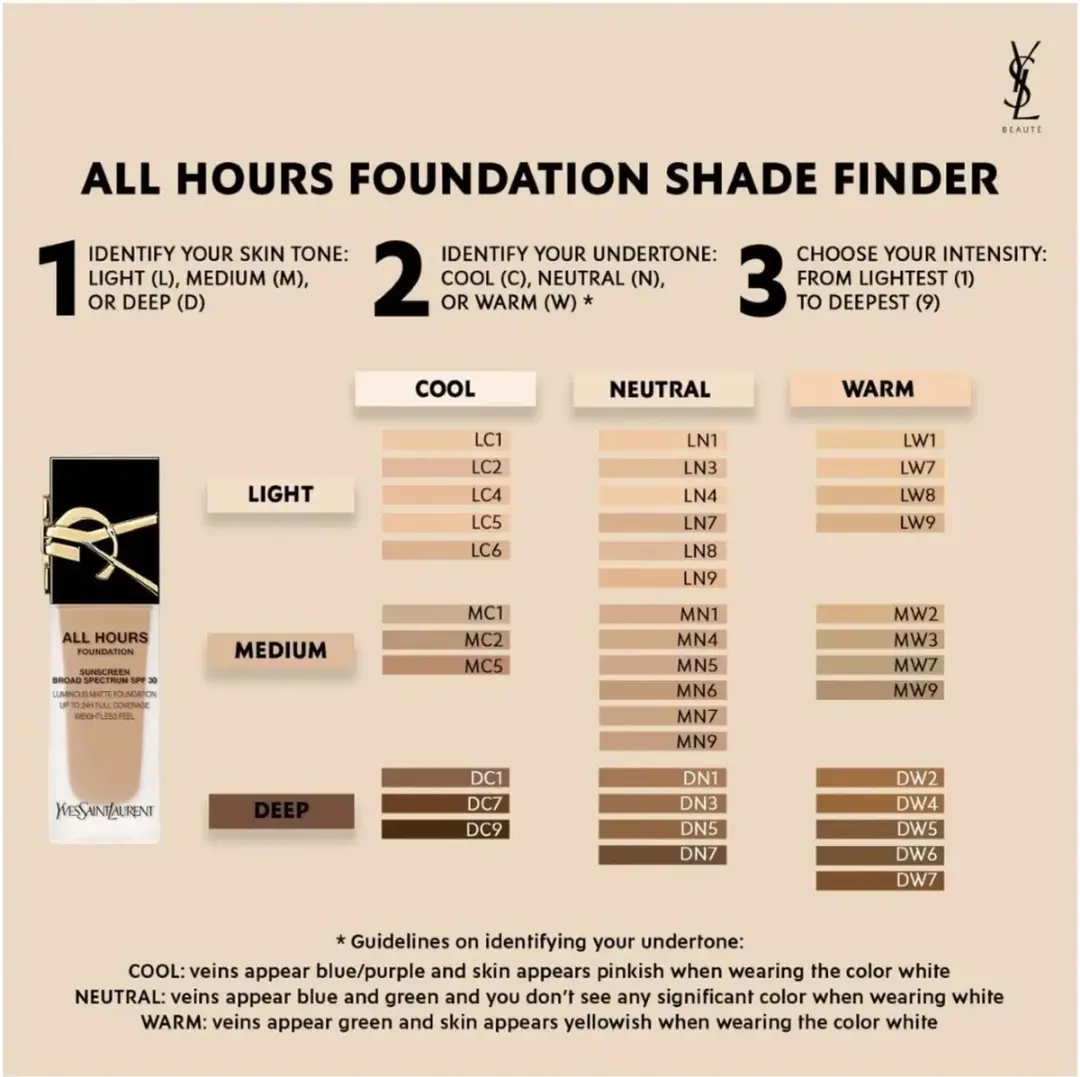 Yves Saint Laurent All Hours Luminous Matte Foundation LN9 - 25ml