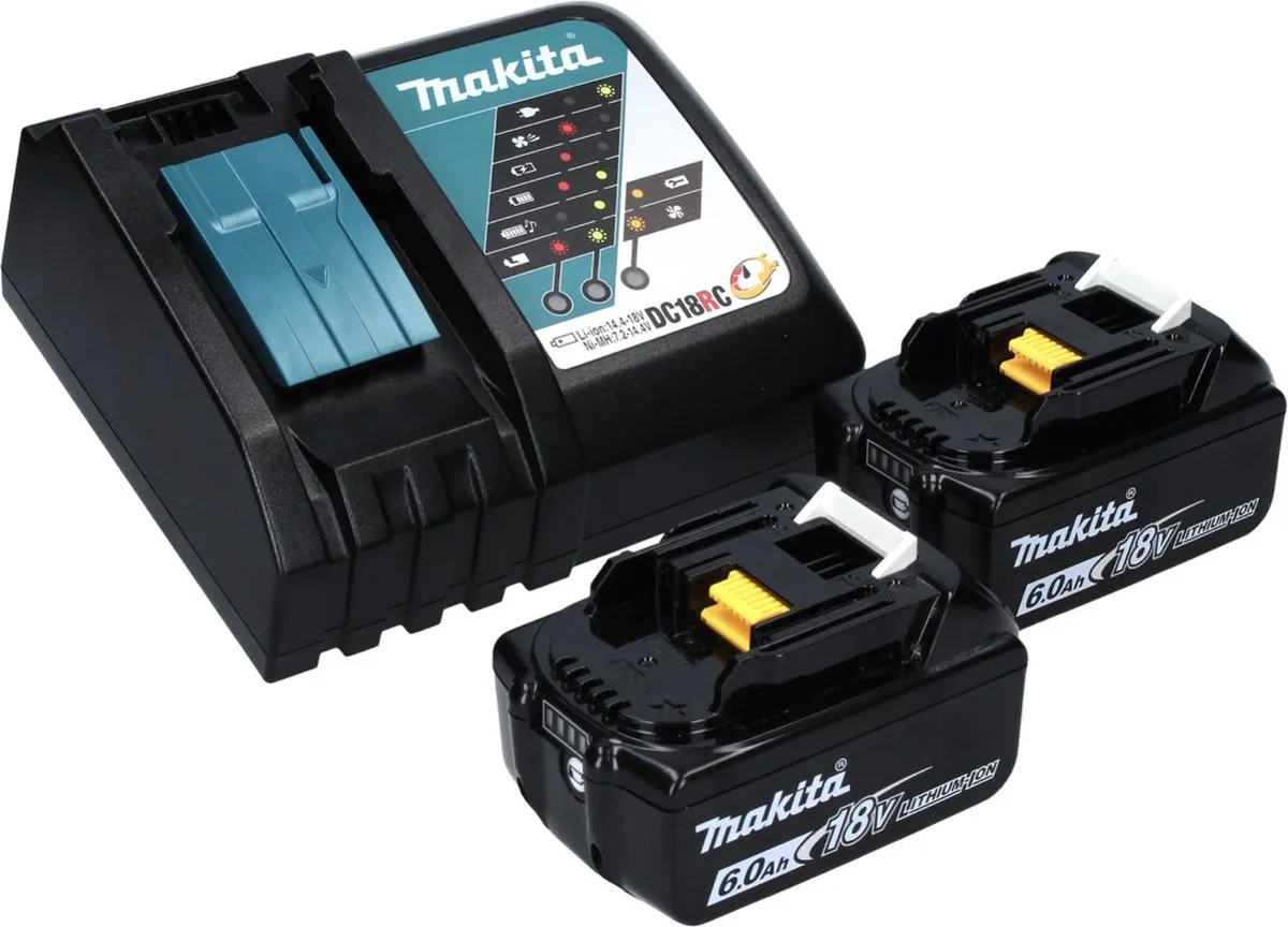 Makita DTW 700 RGJ Slagmoersleutel 18V 700Nm - 2x 6.0Ah + Lader