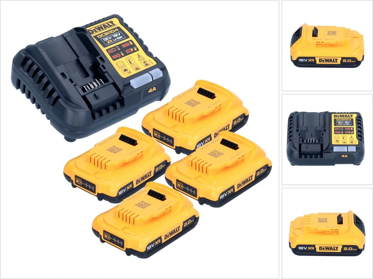 DeWalt DCB 1104 D4 Accu-starterset 12V/18V