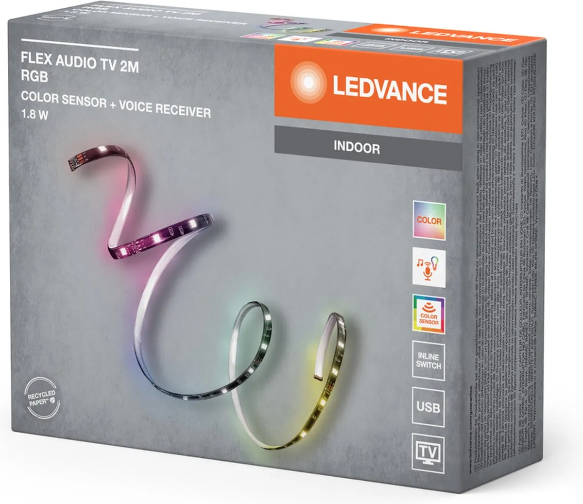 LEDVANCE FLEX AUDIO TV 2M RGB LED Strip - Wit