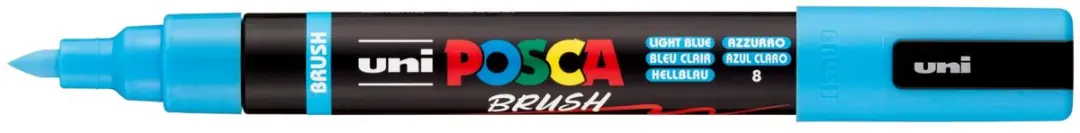Posca Uni Brushmarker PC5BR Lichtblauw - 1 Stuk