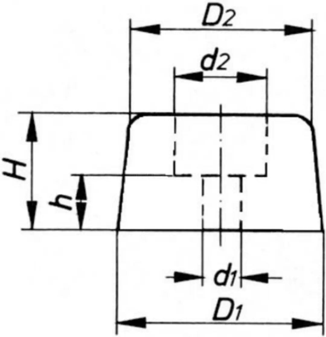 AL-KO GTO Stootrubber Conisch 21mm - Zwart