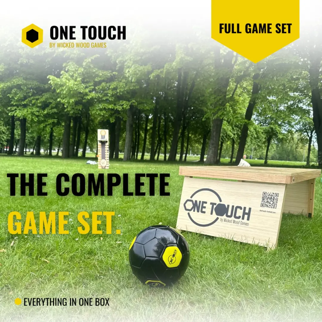 Wicked Wood Games OneTouch Voetbalspel OT260102 - Geel/Zwart