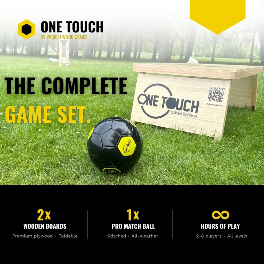 Wicked Wood Games OneTouch Voetbalspel OT260102 - Geel/Zwart - afbeelding 6 van 6