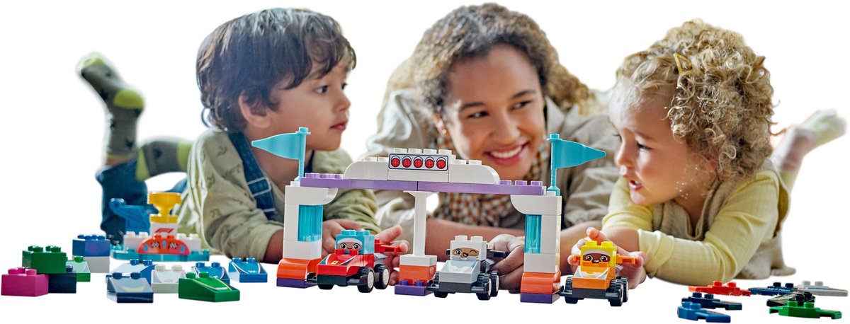 LEGO DUPLO Stad F1® team racewagens en coureurs - 10445