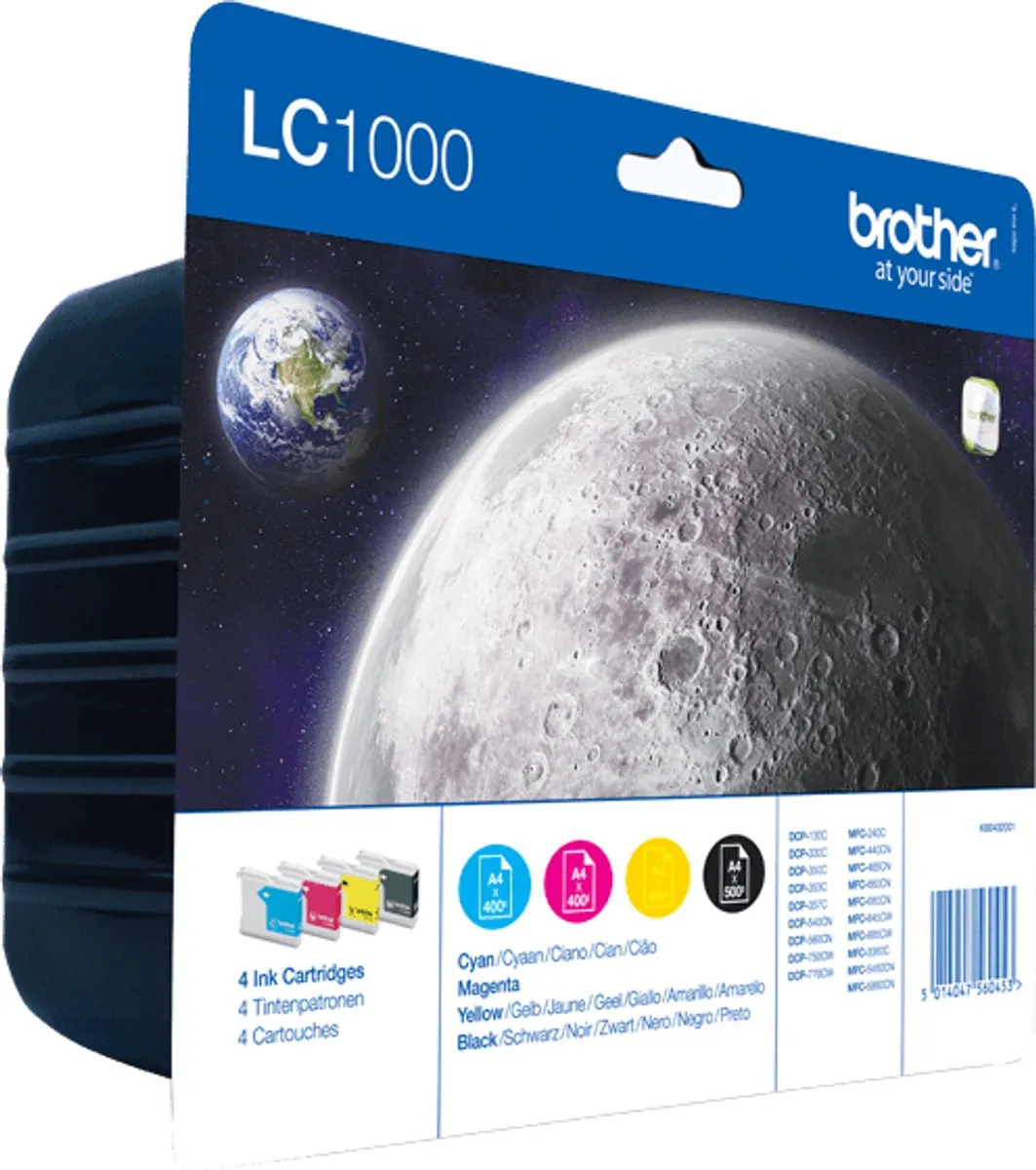 Brother LC1000BK Inktcartridge - 4 Kleuren - 18ml
