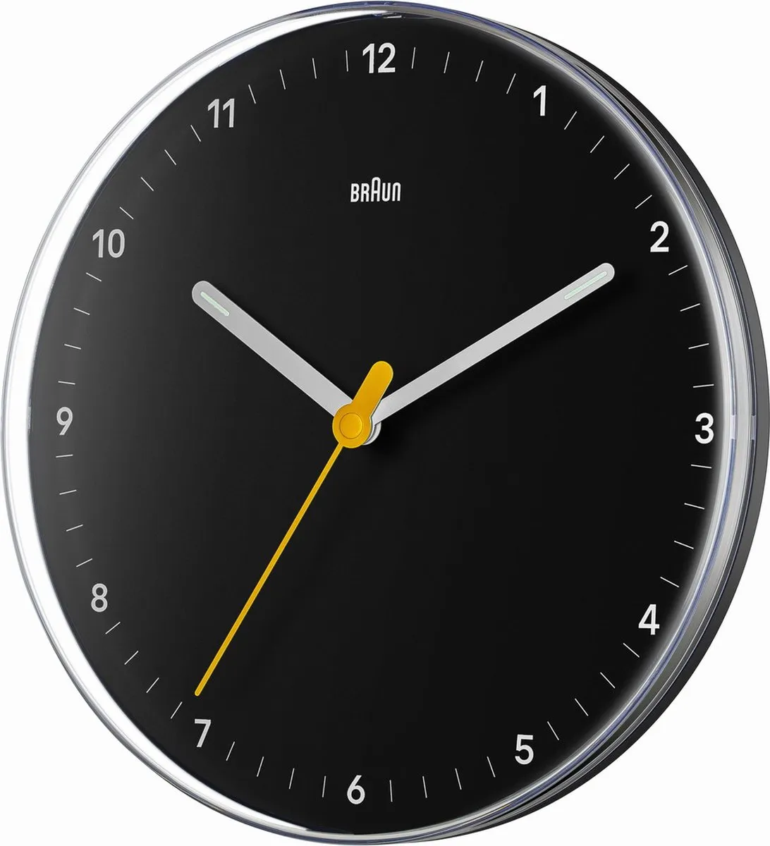 Braun BC26B Wandklok - Analoog - 23cm - Zwart