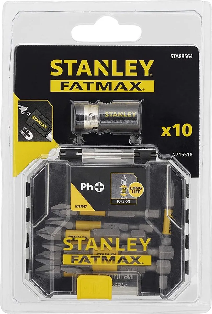 Stanley PH 10-delig Schroefbitset STA88564