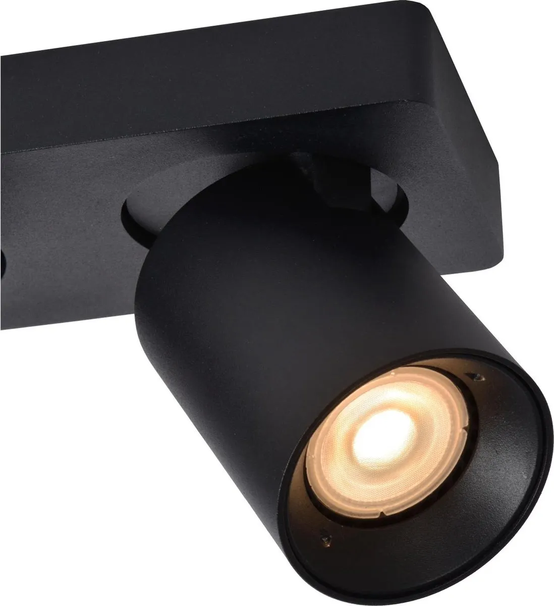 Lucide Nigel Plafondspot LED 3x5W 2200K/3000K - Zwart