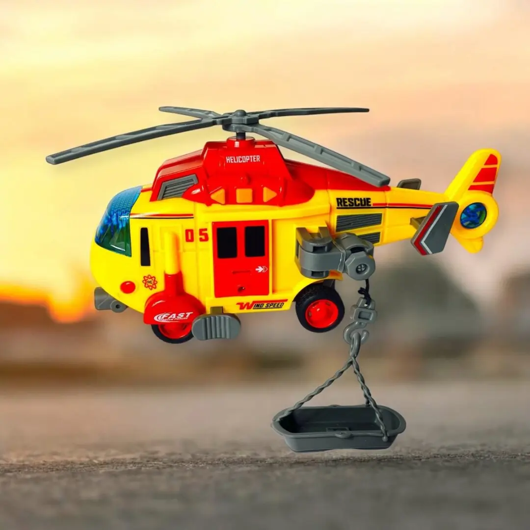 698 JIAN SHENG Reddingshelikopter Avontuur Pro D700-06B - 22cm Geel