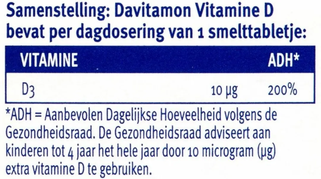 Davitamon Vitamine D Kind Smelttabletten - 4x150 Stuks