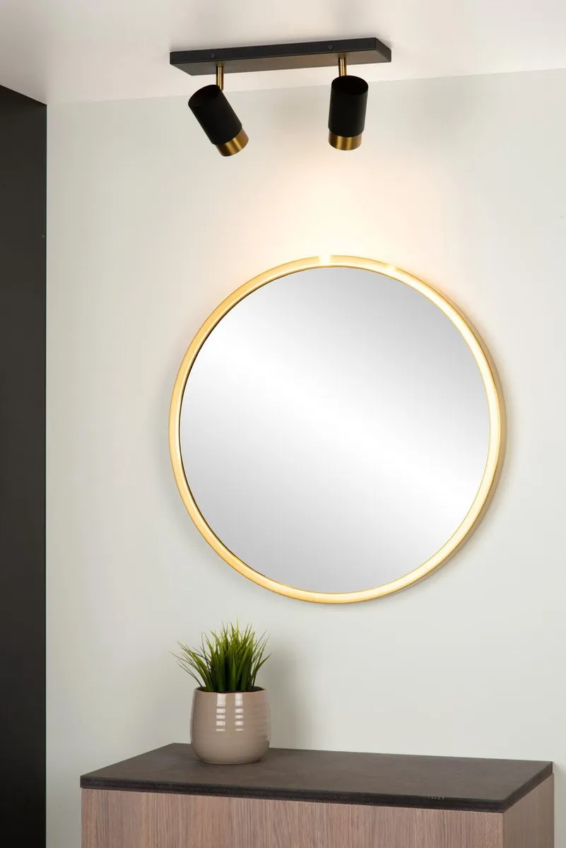 Lucide FLORIS - Plafondspot (Plafondlamp) - 2xGU10 - Zwart