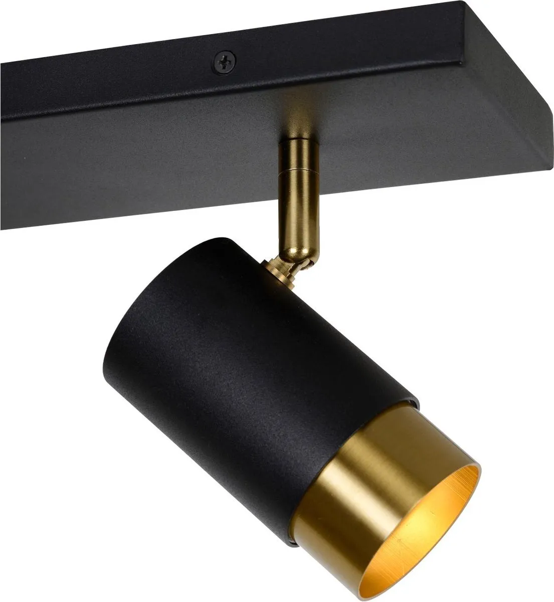 Lucide FLORIS - Plafondspot (Plafondlamp) - 2xGU10 - Zwart