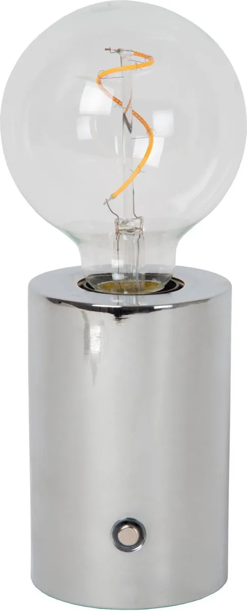 Lucide VIVO Oplaadbare Tafellamp E27 1W 2700K - Chroom