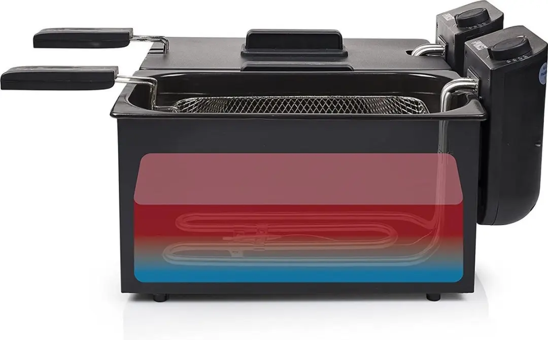 Princess Dubbele Frituurpan 182028 - 1800W - 3L - Zwart - afbeelding 5 van 6