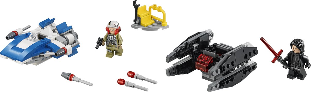 LEGO Star Wars A-wing vs. TIE Silencer Microfighters - 75196