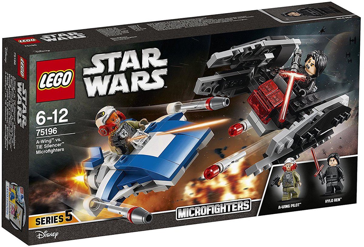 LEGO Star Wars A-wing vs. TIE Silencer Microfighters - 75196