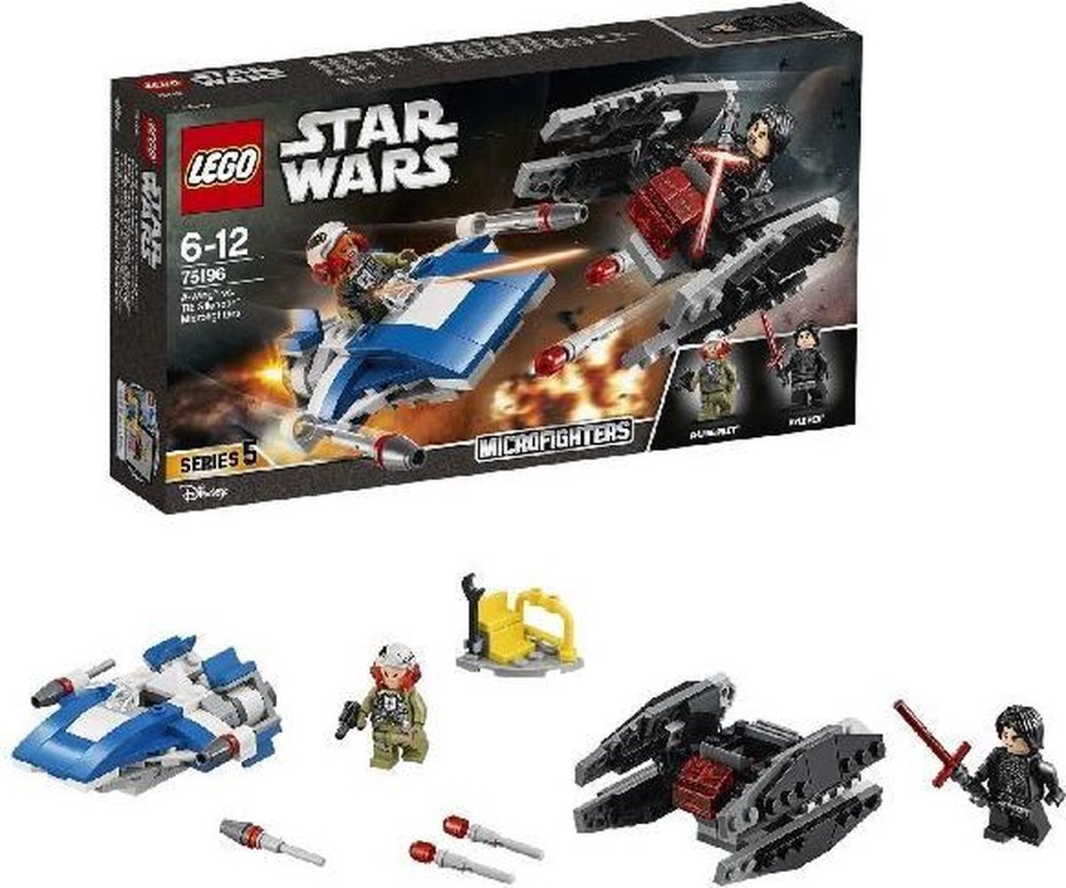 LEGO Star Wars A-wing vs. TIE Silencer Microfighters - 75196