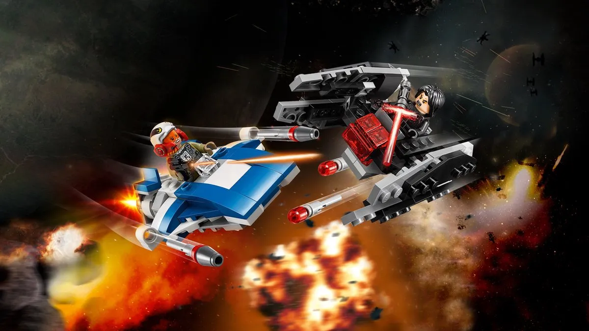 LEGO Star Wars A-wing vs. TIE Silencer Microfighters 75196 - 188 Stukken - afbeelding 6 van 6
