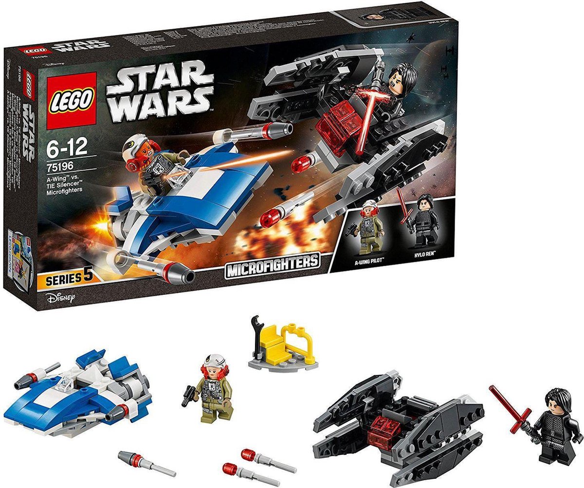 LEGO Star Wars A-wing vs. TIE Silencer Microfighters - 75196