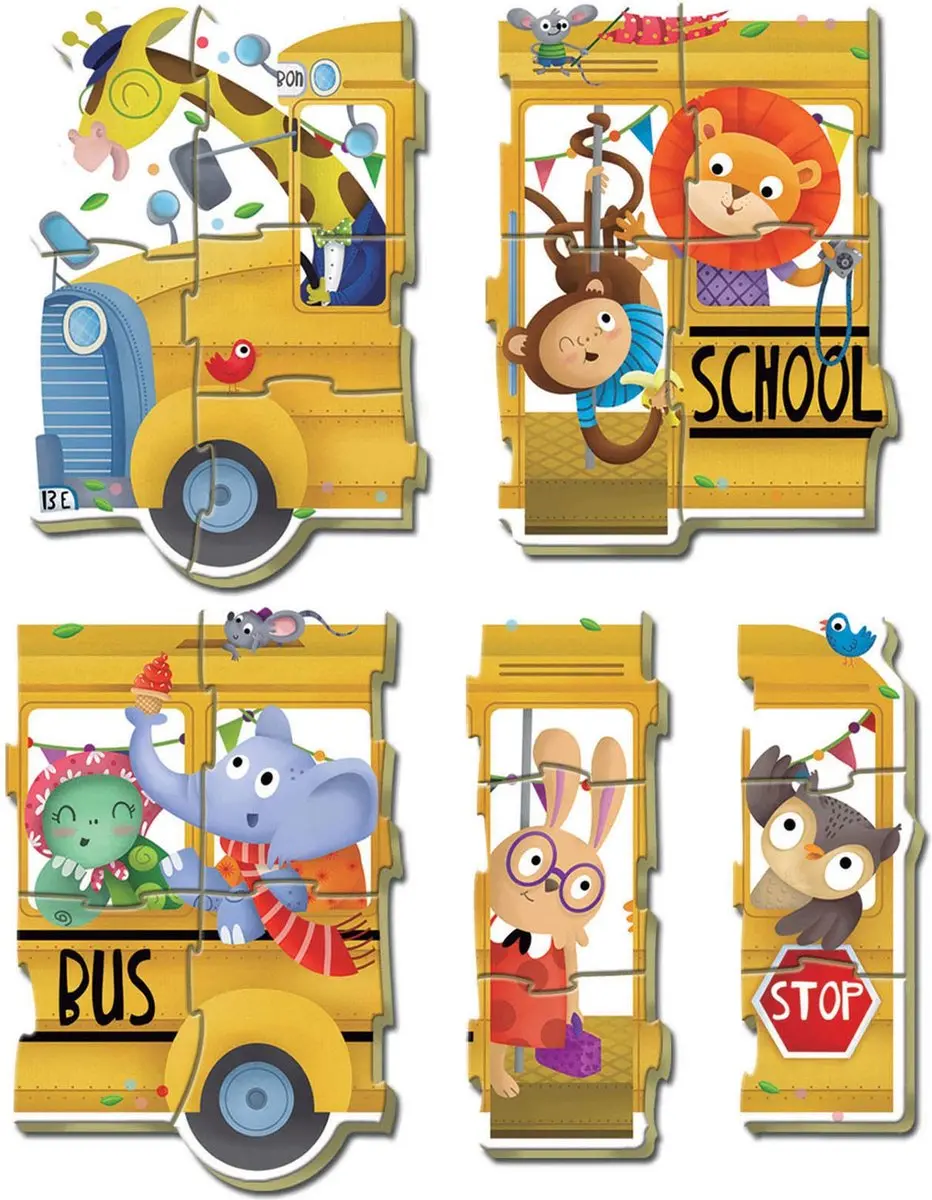 Educa Schoolbus Puzzel 19 Stuks - Meerkleurig