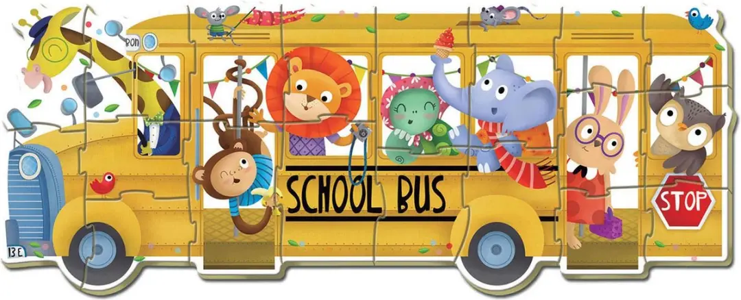 Educa Schoolbus Puzzel 19 Stuks - Meerkleurig