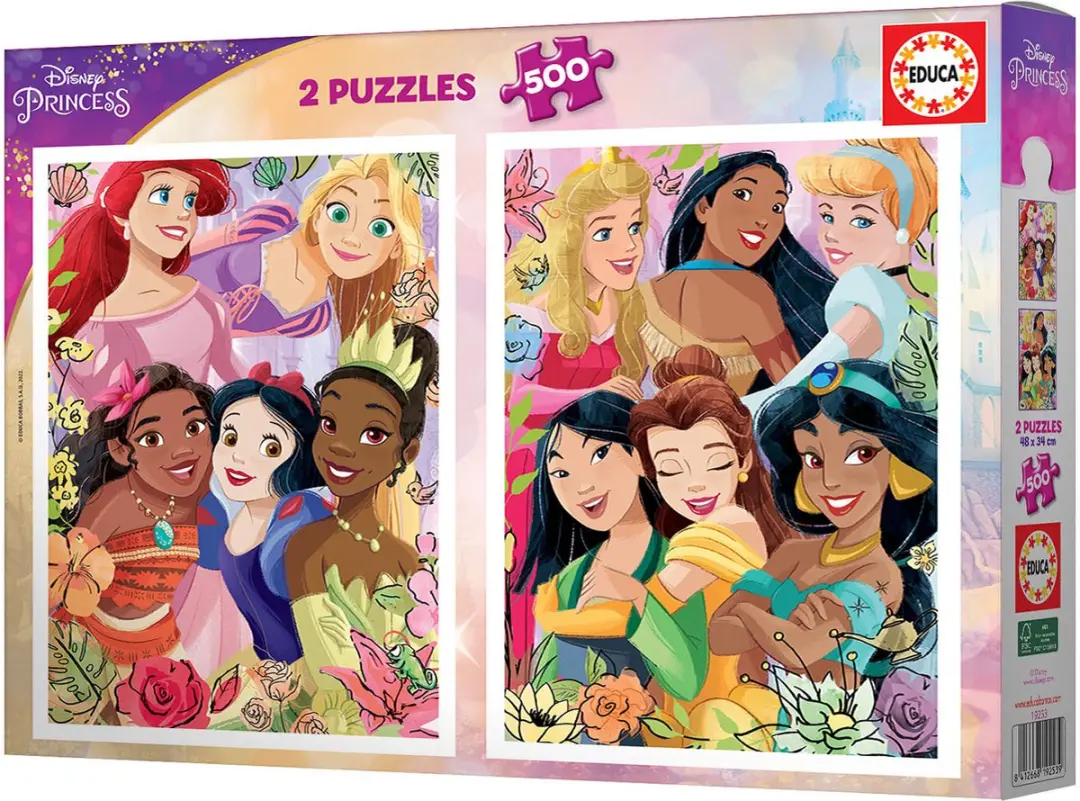 Educa Disney Prinsessen Puzzel 1000 Stuks - 2x500