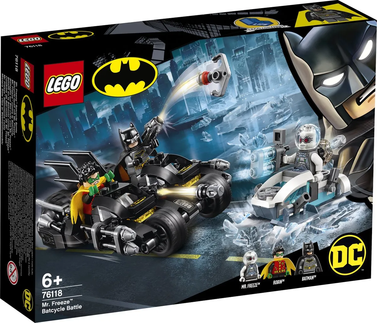LEGO Batman Mr. Freeze Het Batcycle-gevecht 76118