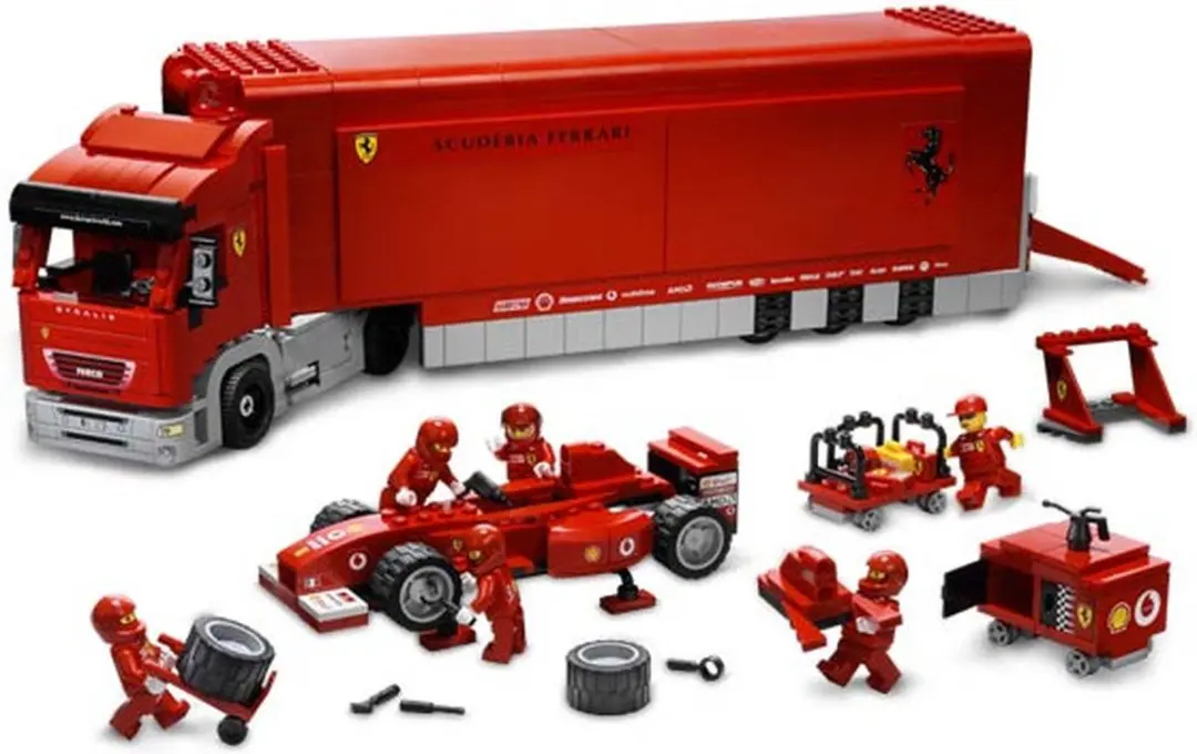 LEGO Racers Scuderia Ferrari Truck 8654 - 794 Stukken - 6 Minifiguren - afbeelding 4 van 4