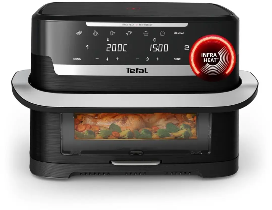 Tefal Dual Easy Fry EY9288 Airfryer - 2700W - 9L - Zwart