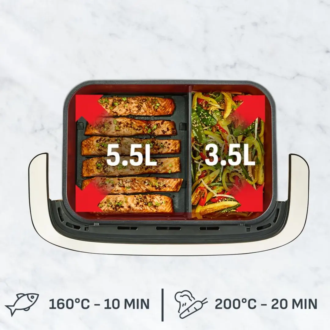 Tefal Dual Easy Fry EY9288 Airfryer - 2700W - 9L - Zwart