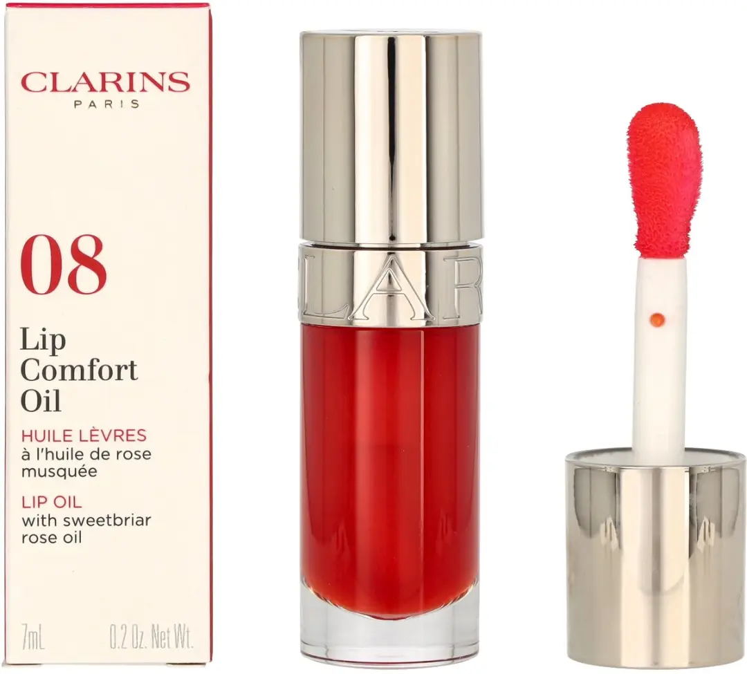 Clarins Lip Comfort Oil Lipgloss 08 Strawberry - 7ml - afbeelding 6 van 6
