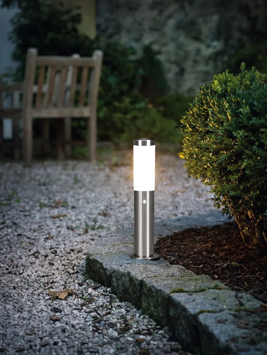 Eglo Helsinki Buitenverlichting Tuinpaaltje Sensor 15W - RVS Wit