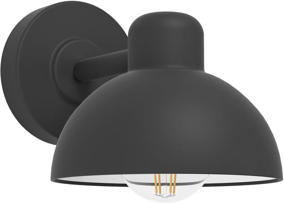 Eglo Entrimo Wandlamp Buiten E27 - 20cm - Zwart/Wit