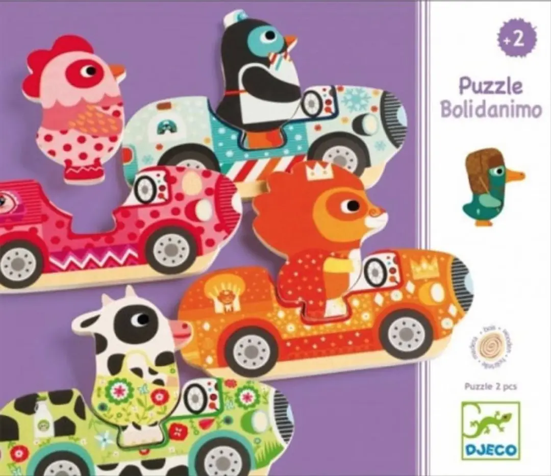 Djeco Bolidanimo Puzzels - 8x2 Stuks