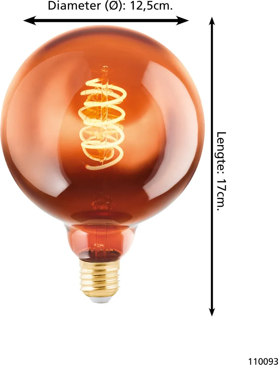 Eglo LED Lamp E27 4W - 2000K - Goudkleurig - afbeelding 6 van 6