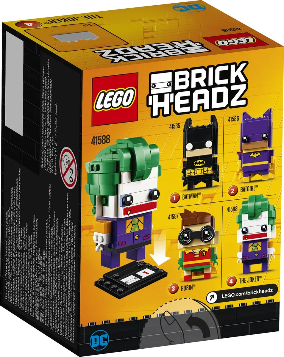 LEGO BrickHeadz The Joker 41588 - 151 Stukken - Geel