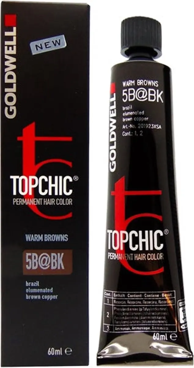 Goldwell Topchic 5BG@KK Brown Gold Intense Copper Haarkleuring 60ml - afbeelding 6 van 6