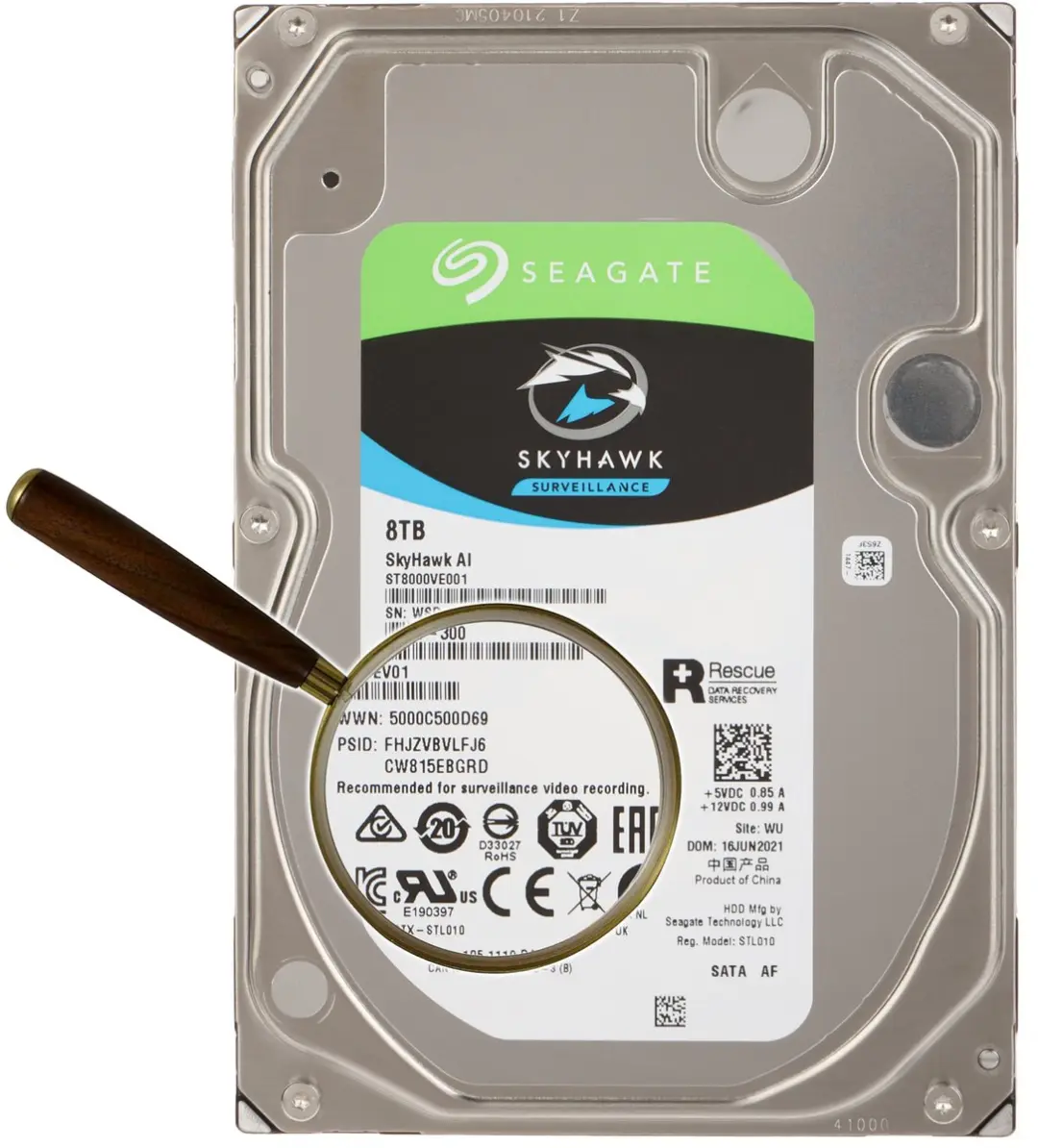 Seagate SkyHawk AI ST8000VE001 Harde Schijf 8TB - 3.5" - CCTV