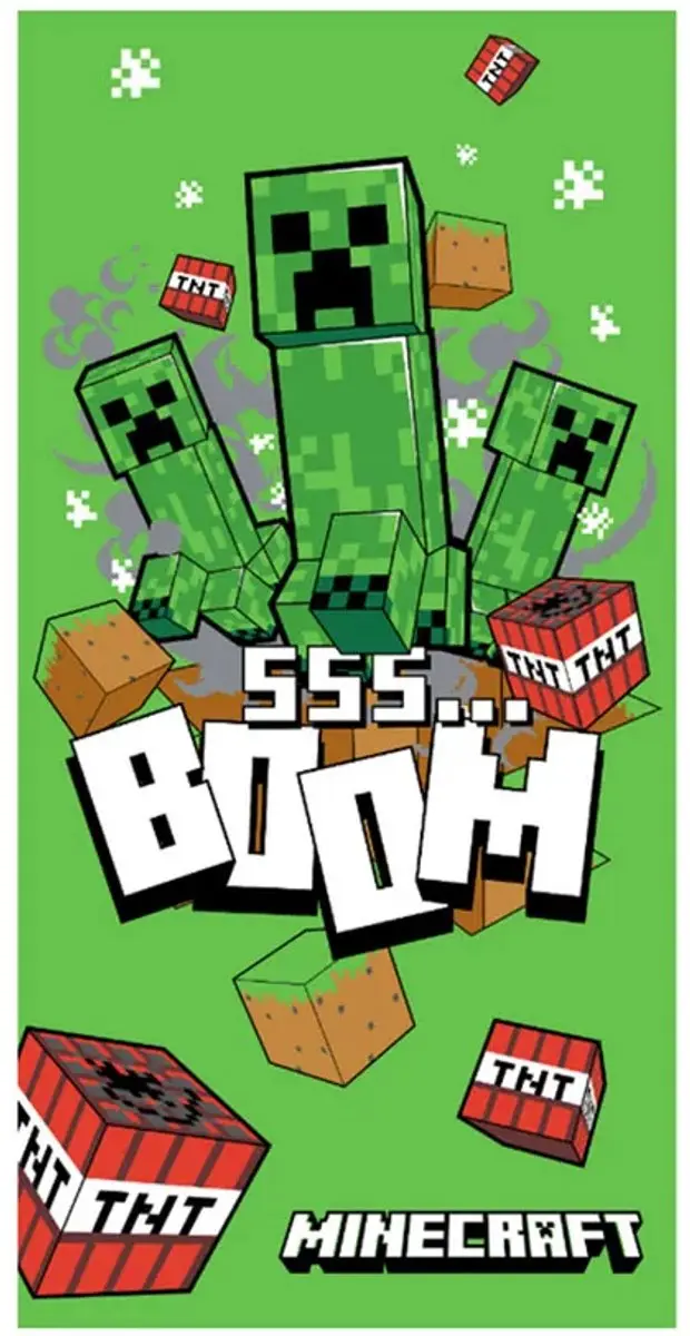 Minecraft Boom Handdoek 70x140cm