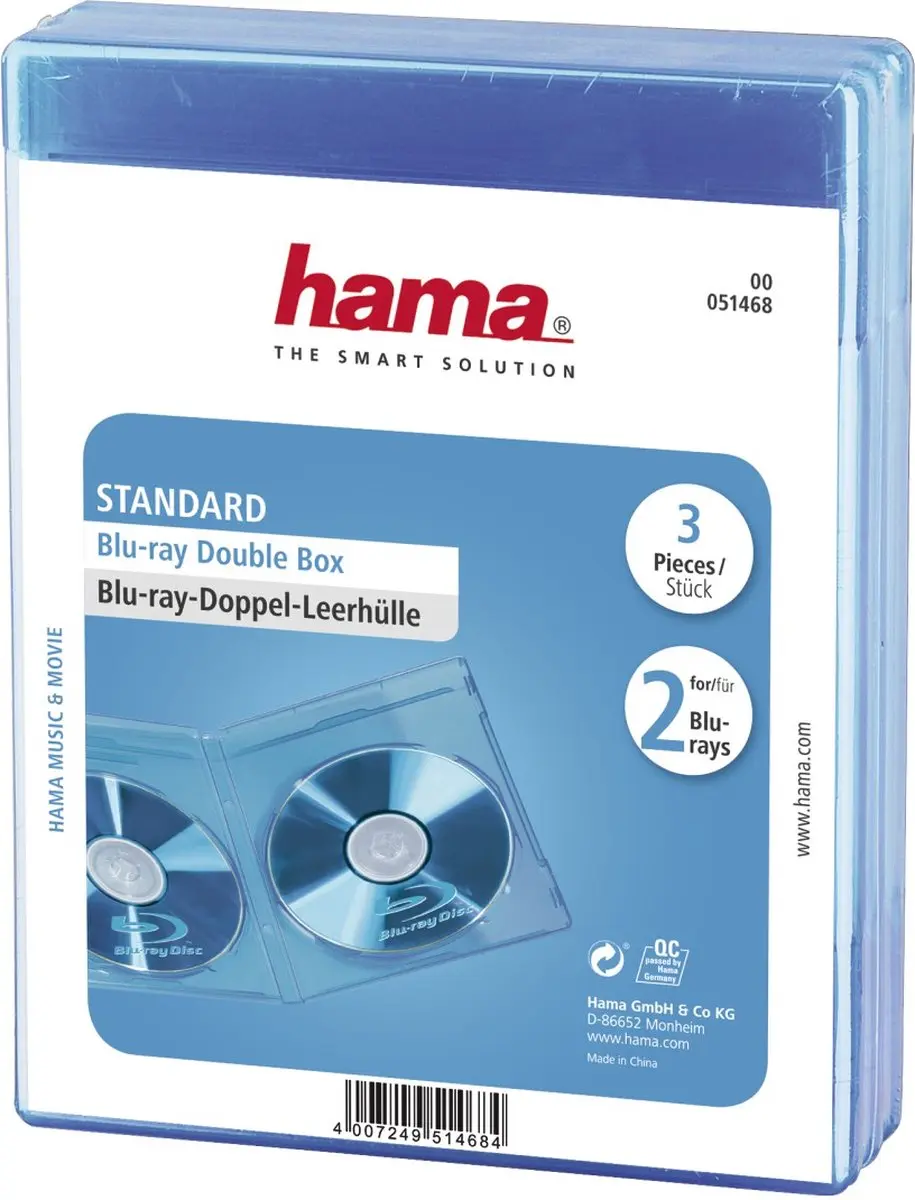 Hama Blu-ray Dubbel Jewel Case 3-pack