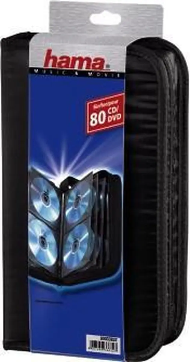 Hama Cd Wallet Nylon 80 - 40 Vakken - Zwart