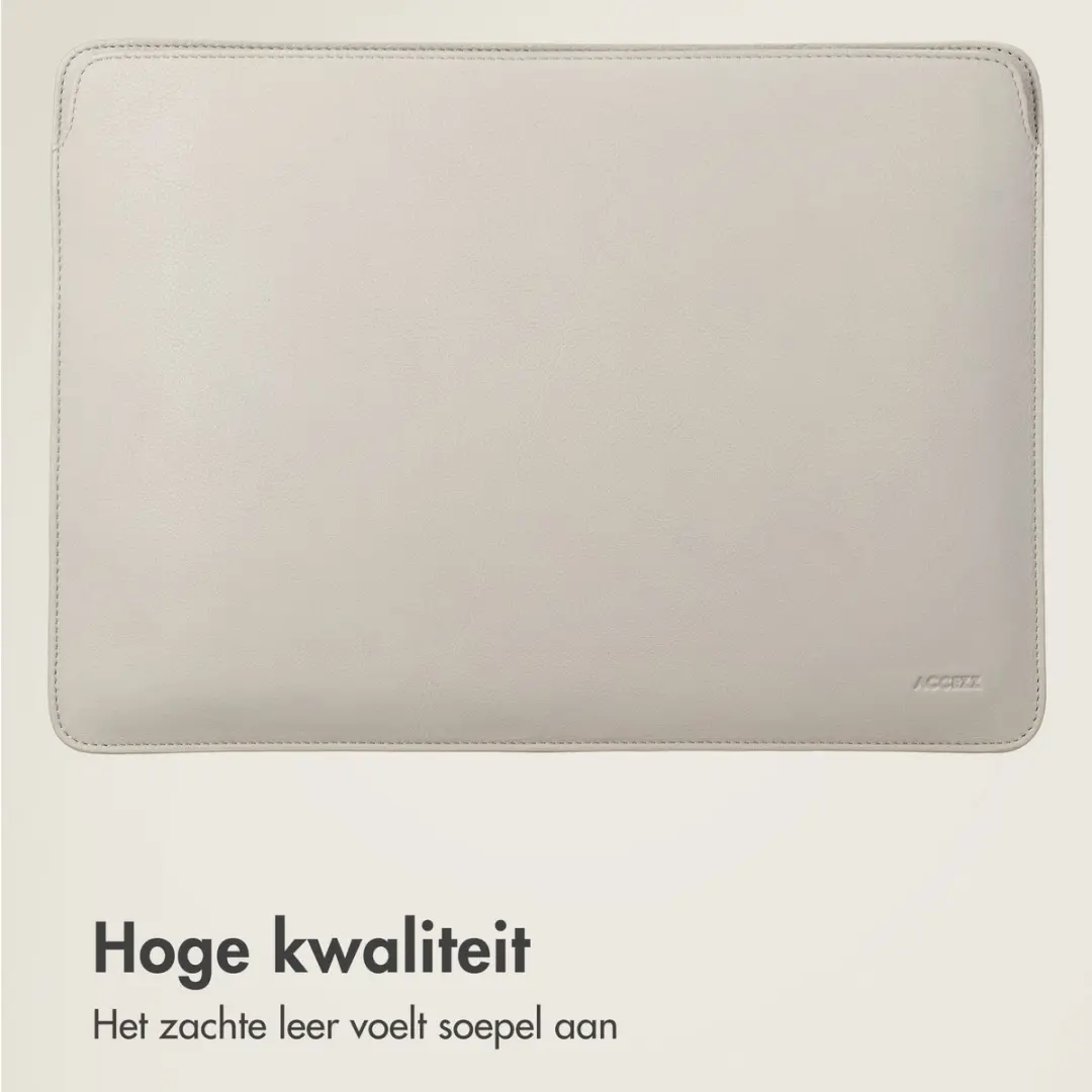 Accezz Leather Laptophoes 16" - Beige