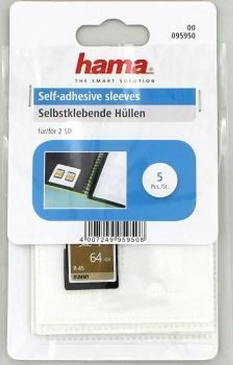 Hama SD Geheugenkaart Sleeves 15.4 inch - Kleurenmix
