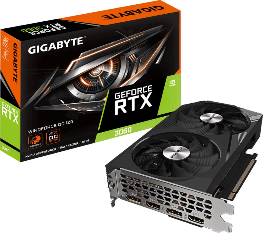 Gigabyte GeForce RTX 3060 WINDFORCE OC GV-N3060WF2OC-12GD Videokaart