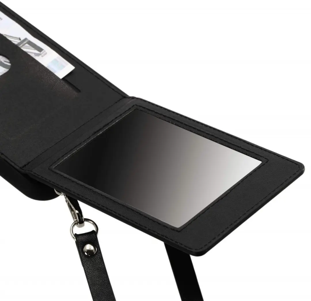 Hama Mirror Cross-body-cover iPhone 12 Pro Max - Zwart